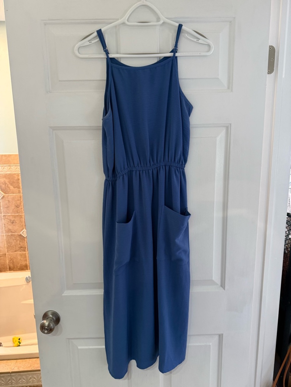 Good Luck Gem Navy Blue Adjustable Strap Tank